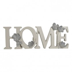 Dunelm Home Word Ornament Decorated With Grey Flowers