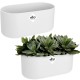 Elho Duo Flowerpot - White - Indoor Flower Pot, 27cm
