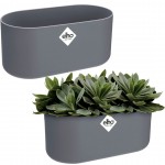 Elho Duo Flowerpot - Anthracite - Indoor Flower Pot, 27cm