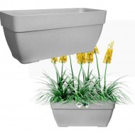 Elho Vibia Campana Trough Planter, Living Concrete, 80 cm