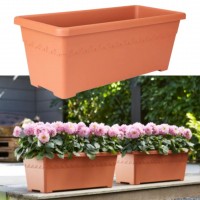 Elho Algarve Terrace Long Flower Pot, 60cm -Terra 