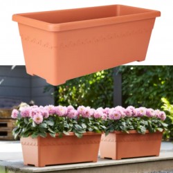 Elho Algarve Terrace Long Flower Pot, 60cm -Terra 