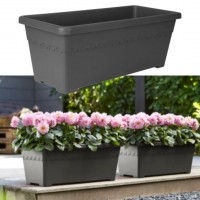 Elho Algarve Long Planter, 60cm - Anthracite