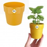 Elho Round Mini  Flowerpot, 7cm - Ochre