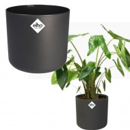 Elho Round Indoor Flowerpot, 16cm - Anthracite 