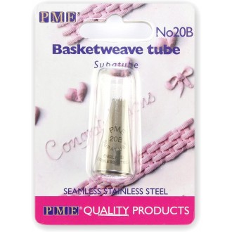 PME Seamless Stainless Steel Medium Basketweave, Decorating Tip, no. 20B
