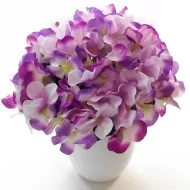 Rainbow Filled Plastic Round Pot White, 9.5 cm- (Flowers Not Included)