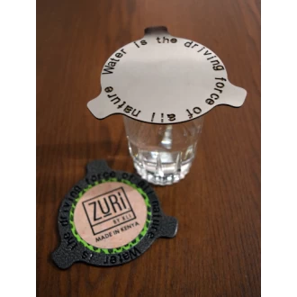 Zuri Drinks Cup Cover  – My Birthstone is a Coffee Bean Large Silver