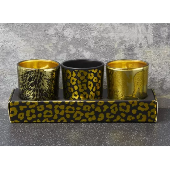 Candlelight Animal Luxe Set of 3 Wax Filled Candle Pots with Leopard Print Midnight Pomegranate Scent, 636587 Shop quality Candlelight Animal Luxe Set of 3 Wax Filled Candle Pots with Leopard Print Midnight Pomegranate Scent in Kenya from vituzote.com Shop in-store or online and get countrywide delivery!