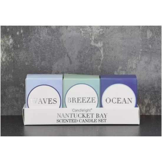 Candlelight Nantucket Bay Set of 3 Mini Votive Candles in Gift Box Seasalt Scent, 614301 Shop quality Candlelight Nantucket Bay Set of 3 Mini Votive Candles in Gift Box Seasalt Scent in Kenya from vituzote.com Shop in-store or online and get countrywide delivery!