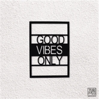 Zuri Good Vibes Only Metal Wall Art - Made in Kenya