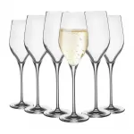 Stolzle Exquisite 6 Royal Champagne Flutes, 265ml, Set of 6 Glasses (Made in Germany)