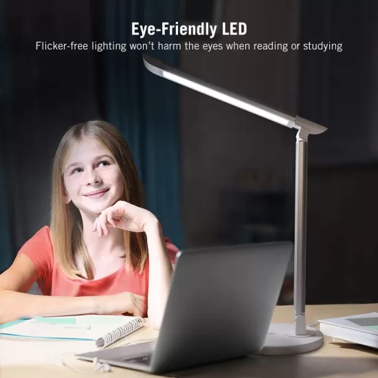TaoTronics LED Desk/Table Lamps, Dimmable Office Lamp + USB Charging Port + 5 Lighting Modes + 7 Brightness Levels, Touch Control, TT-DL13SLV Shop quality TaoTronics LED Desk/Table Lamps, Dimmable Office Lamp + USB Charging Port + 5 Lighting Modes + 7 Brightness Levels, Touch Control in Kenya from vituzote.com Shop in-store or online and get countrywide delivery!