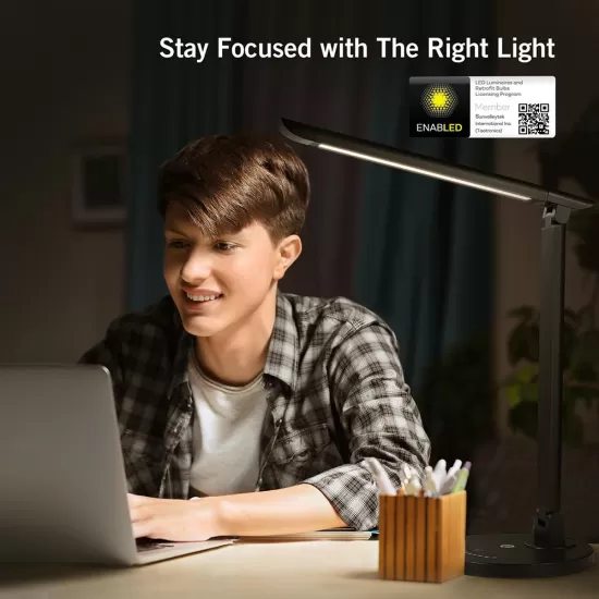 TaoTronics LED Desk Dimmable Office Lamp + USB Charging + 5 Lighting Mode + 7 Brightness Levels, Touch Control, TT-DL13BLK Shop quality TaoTronics LED Desk Dimmable Office Lamp + USB Charging + 5 Lighting Mode + 7 Brightness Levels, Touch Control in Kenya from vituzote.com Shop in-store or online and get countrywide delivery!