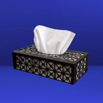Zuri Decorative Tissue Box Cover – Geometric Design Bronze
