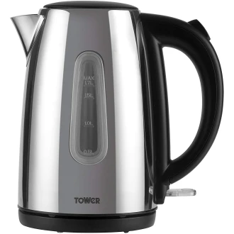 Tower Infinity Rapid Boil Jug Kettle 3000 W, 1.7 Litre, Polished Stainless Steel