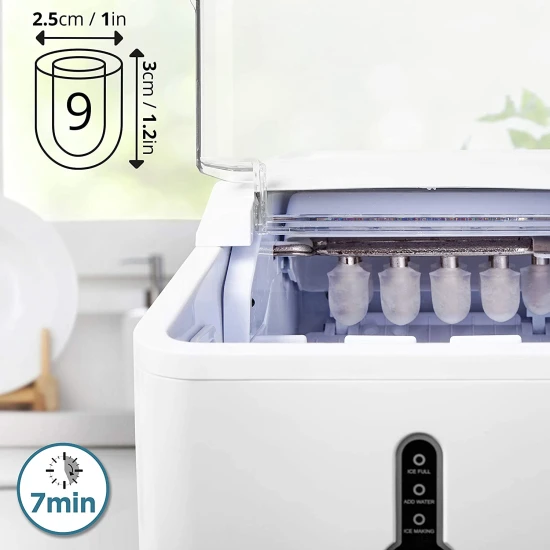 Duronic Ice Maker, Automatic Ice Cube Machine, 1.5L Water Tank - Make 12kg/26.5lbs per 24 Hours, 600g Ice Basket 120W, Soft Touch Control, ICM120 Shop quality Duronic Ice Maker, Automatic Ice Cube Machine, 1.5L Water Tank - Make 12kg/26.5lbs per 24 Hours, 600g Ice Basket 120W, Soft Touch Control in Kenya from vituzote.com Shop in-store or online and get countrywide delivery!