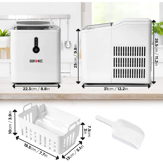 Duronic Ice Maker, Automatic Ice Cube Machine, 1.5L Water Tank - Make 12kg/26.5lbs per 24 Hours, 600g Ice Basket 120W, Soft Touch Control, ICM120 Shop quality Duronic Ice Maker, Automatic Ice Cube Machine, 1.5L Water Tank - Make 12kg/26.5lbs per 24 Hours, 600g Ice Basket 120W, Soft Touch Control in Kenya from vituzote.com Shop in-store or online and get countrywide delivery!