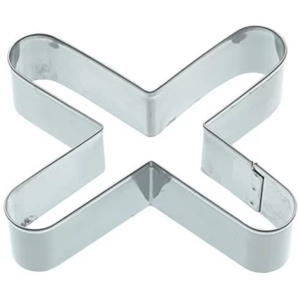 Kitchen Craft Metal Cookie Cutter-Large 12cm Kiss Design, Silver