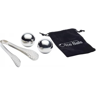 BarCraft Ice Ball Set, Stainless Steel, Pack of 2 Reusable Ice Cubes with Tongs and Storage Bag BarCraft Ice Ball Set, Stainless Steel, Pack of 2 Reusable Ice Cubes with Tongs and Storage Bag