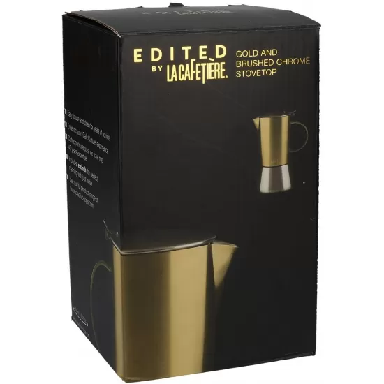 Shop quality La Cafetière Edited Induction-Safe 4-Cup Brushed Gold Stovetop Moka Pot Espresso Maker, 200 ml in Kenya from vituzote.com Shop in-store or online and get countrywide delivery!