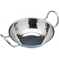 World of Flavours 15cm Hammered Stainless Steel Indian Balti Dish