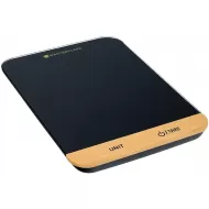 Master Class Compact Digital Kitchen Scale in Gift Box, Plastic/Bamboo, Black