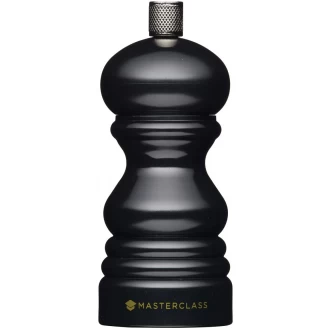 Master Class Pepper Mill or Salt Grinder with Interchangeable Cap, Plastic, Black, 12 cm