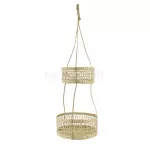 Natural Elements 2-Tier Seagrass Hanging Planter