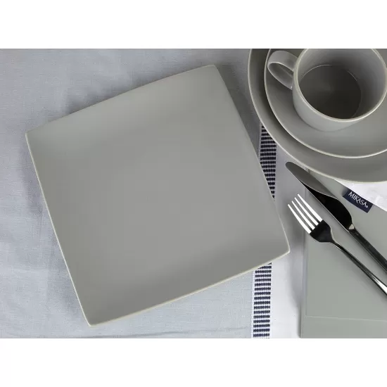 Mikasa Gourmet Ceramic Square Dinner Plate, Grey - 27 cm (10½ Inch), 5179095 Shop quality Mikasa Gourmet Ceramic Square Dinner Plate, Grey - 27 cm (10½ Inch) in Kenya from vituzote.com Shop in-store or online and get countrywide delivery!