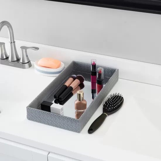 Home Basics Decorative Vanity Tray with Mirror, Chrome, ST49552 Shop quality Home Basics Decorative Vanity Tray with Mirror, Chrome in Kenya from vituzote.com Shop in-store or online and get countrywide delivery!