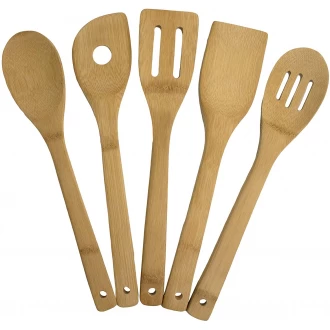 Natural Elements 5-Piece Bamboo Cooking Utensils Set