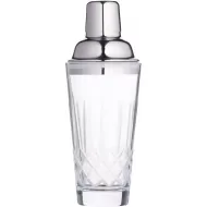 BarCraft Cut-Glass Cocktail Shaker with Stainless Steel Strainer, 400 ml 