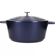 MasterClass Lightweight Casserole Dish with Lid, Cast Aluminium, Metallic Blue - 5 Litre/28 cm