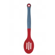 Colourworks Brights Red Silicone-Headed Slotted Spoon