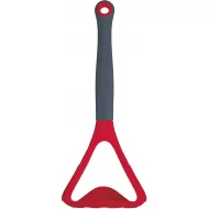 Colourworks Multi Potato Masher with Serving Scoop, Silicone, Cherry, 25 cm
