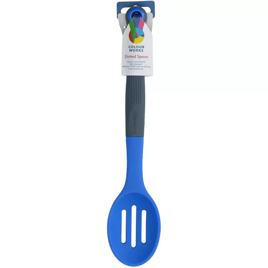 Colourworks Slotted Spoon, Silicone, Blueberry, 27 cm, CWBRSLTSPNBLU Shop quality Colourworks Slotted Spoon, Silicone, Blueberry, 27 cm in Kenya from vituzote.com Shop in-store or online and get countrywide delivery!