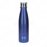 BUILT Perfect Seal Insulated Stainless Steel Water Bottle/Thermal Flask with Leakproof Cap, 500ml, Blue Glitter