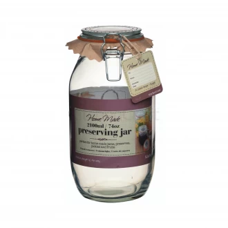 Home Made Glass 2.1 Litre  Air Tight Preserving Jar