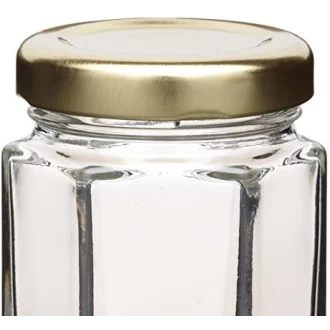 Home Made Hexagonal Jar with Twist-off Lid, (55ml)