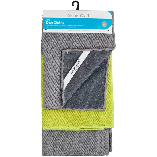 Kitchen Craft 2 in 1 Dish Cloth With Non Scratch Scourer Backing, KCDCLOTH2PC Shop quality Kitchen Craft 2 in 1 Dish Cloth With Non Scratch Scourer Backing in Kenya from vituzote.com Shop in-store or online and get countrywide delivery!