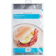 Kitchen Craft Fat Absorbing Grill Pads  / Oven Tin Liners,  (14" x 8") - Silver - ( Pack of 10)