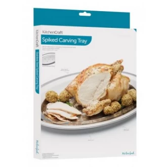 Kitchen Craft Stainless Steel Spiked Meat Tray 41x30cm