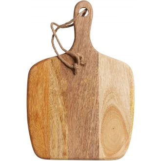 Master Class Mango Wood Square Wooden Serving Paddle / Antipasti Board, 28 x 41 cm (11" x 16"), Brown