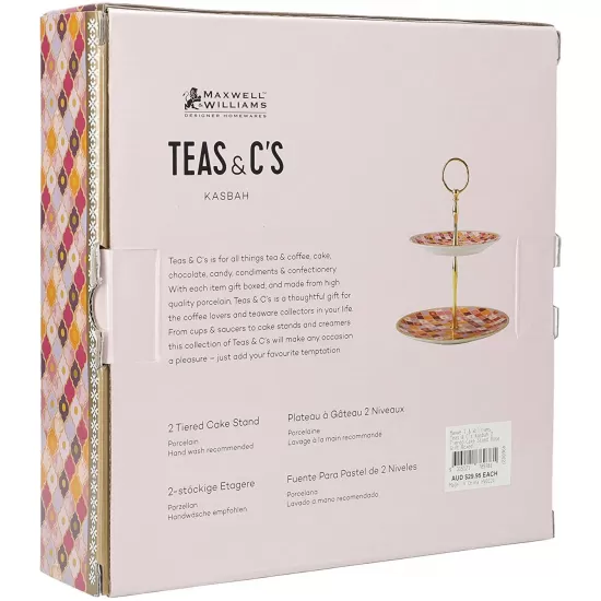 Maxwell & Williams Teas & C’s Kasbah Cake Stand in Gift Box, Porcelain, Rose, 2 Tiers, HV0124 Shop quality Maxwell & Williams Teas & C’s Kasbah Cake Stand in Gift Box, Porcelain, Rose, 2 Tiers in Kenya from vituzote.com Shop in-store or online and get countrywide delivery!