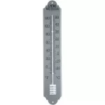 Living Nostalgia 50 cm Outdoor Metal Wall Thermometer, Grey