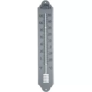 Living Nostalgia 50 cm Outdoor Metal Wall Thermometer, Grey
