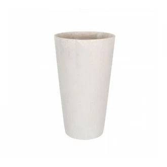 Premier White Polyresin Large Tapered Vase, 39cm Height