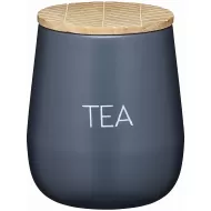 Serenity Tea Canister with Airtight Lid ,Grey/Brown, 1.5 Liters