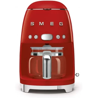 SMEG 50'S Retro Style Drip Filter Coffee Machine, 10 Cup Capacity 1.4 Liter Tank, Red
